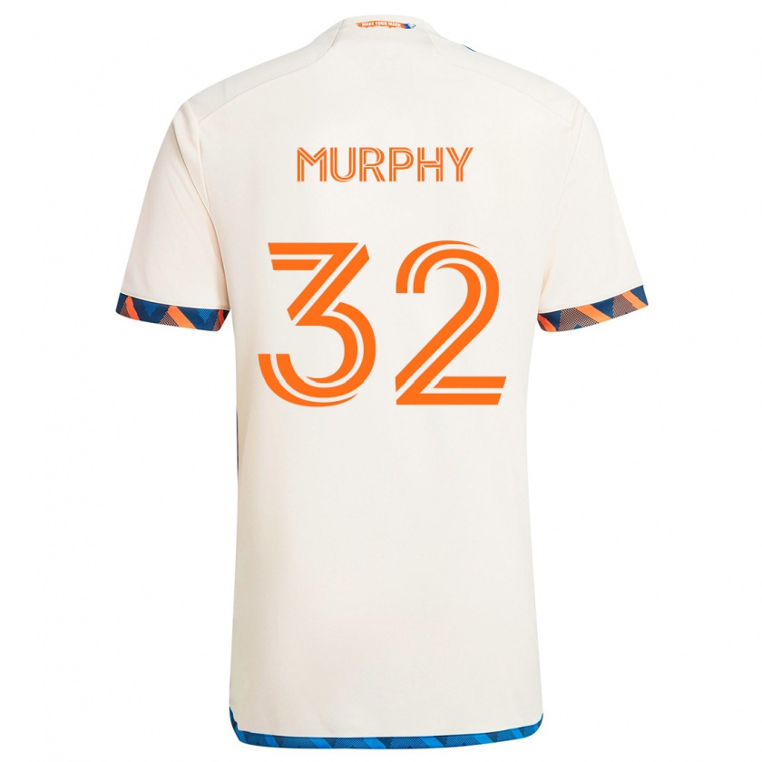 Kandiny Férfi Ian Murphy #32 Fehér Narancs Idegenbeli Jersey 2024/25 Mez Póló Ing