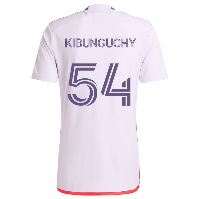 Kandiny Férfi Nabi Kibunguchy #54 Fehér Piros Lila Idegenbeli Jersey 2024/25 Mez Póló Ing