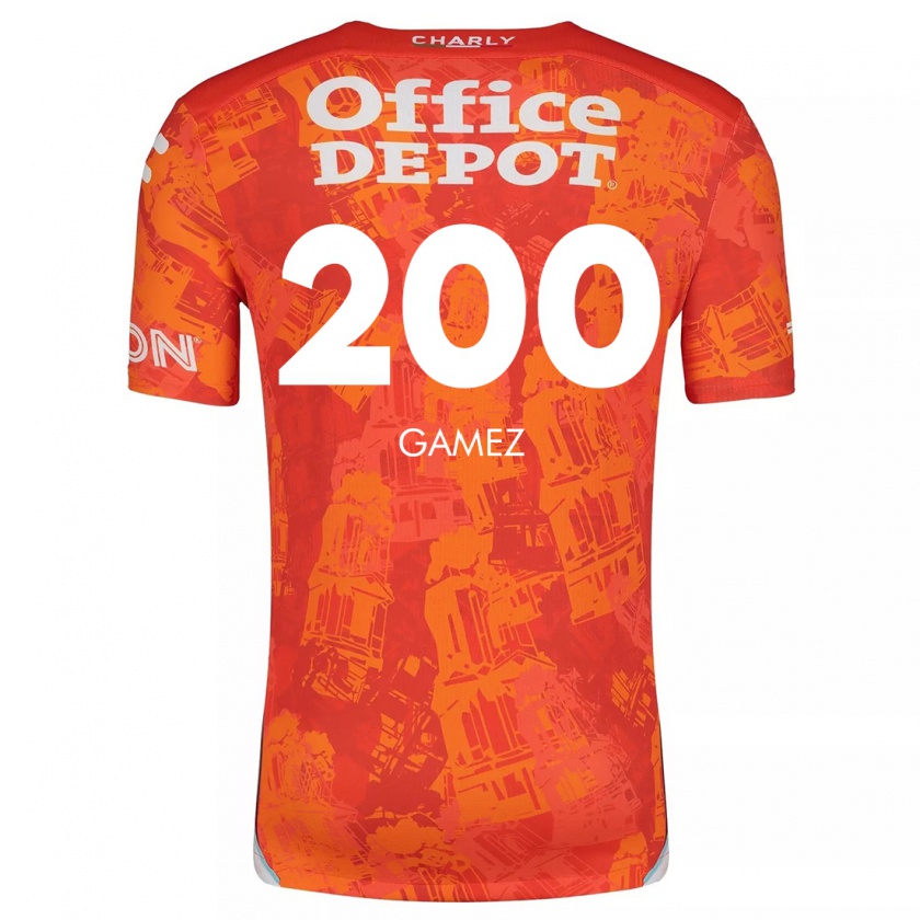 Kandiny Férfi Sergio Gámez #200 Narancssárga Fehér Idegenbeli Jersey 2024/25 Mez Póló Ing