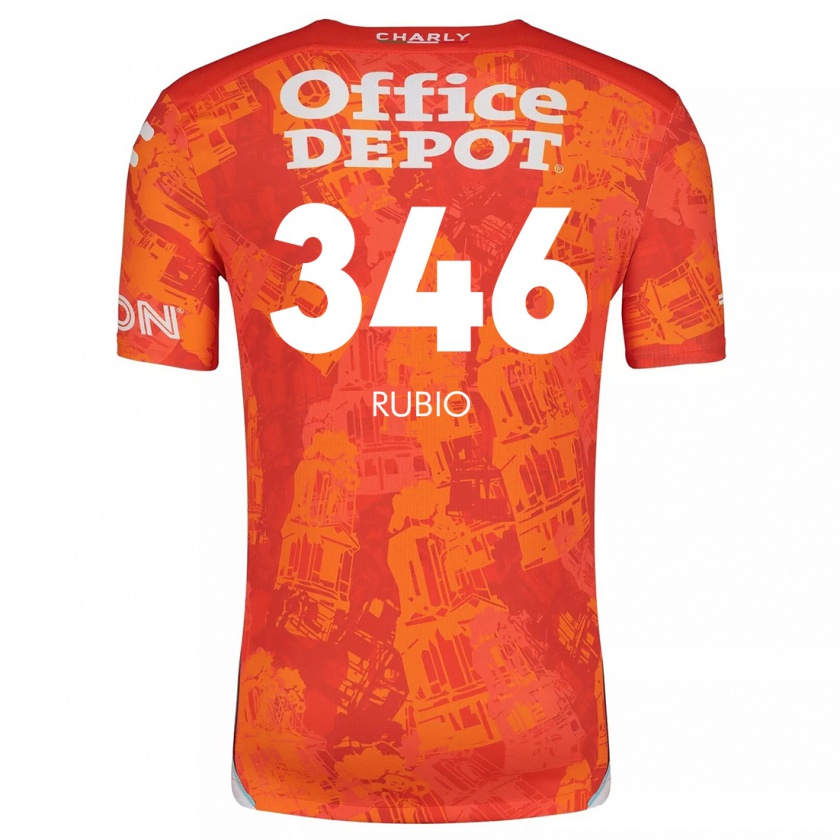 Kandiny Férfi Mateo Rubio #346 Narancssárga Fehér Idegenbeli Jersey 2024/25 Mez Póló Ing