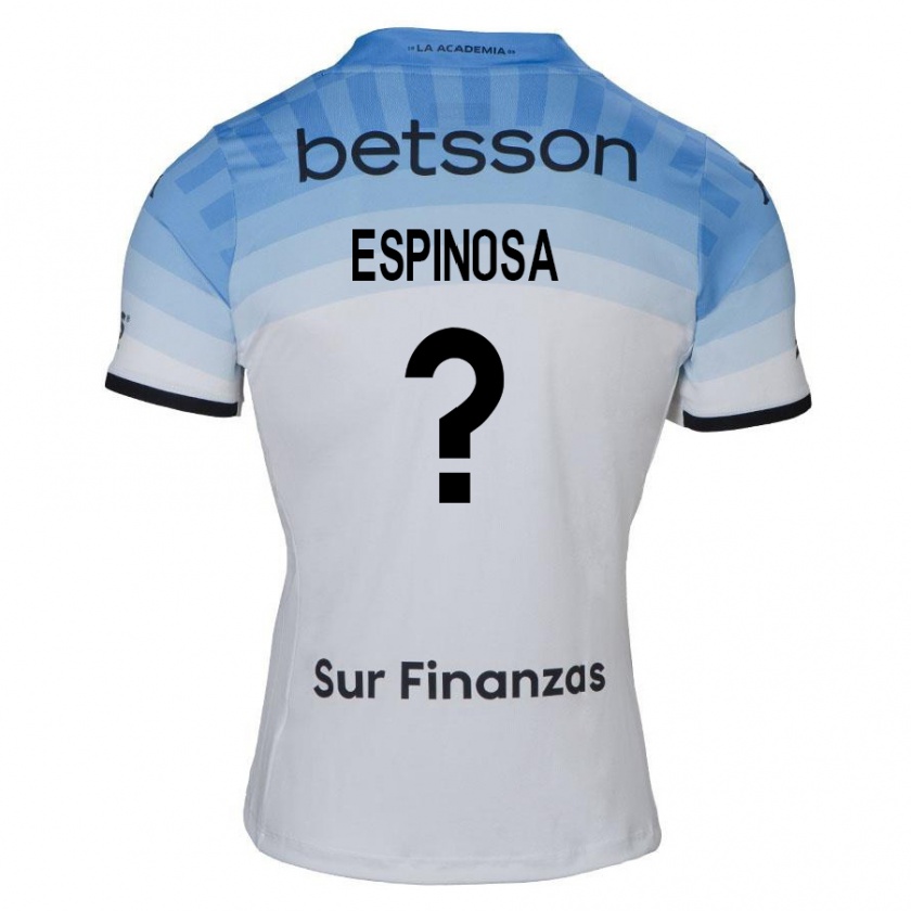 Kandiny Férfi Bautista Espinosa #0 Fehér Kék Fekete Idegenbeli Jersey 2024/25 Mez Póló Ing