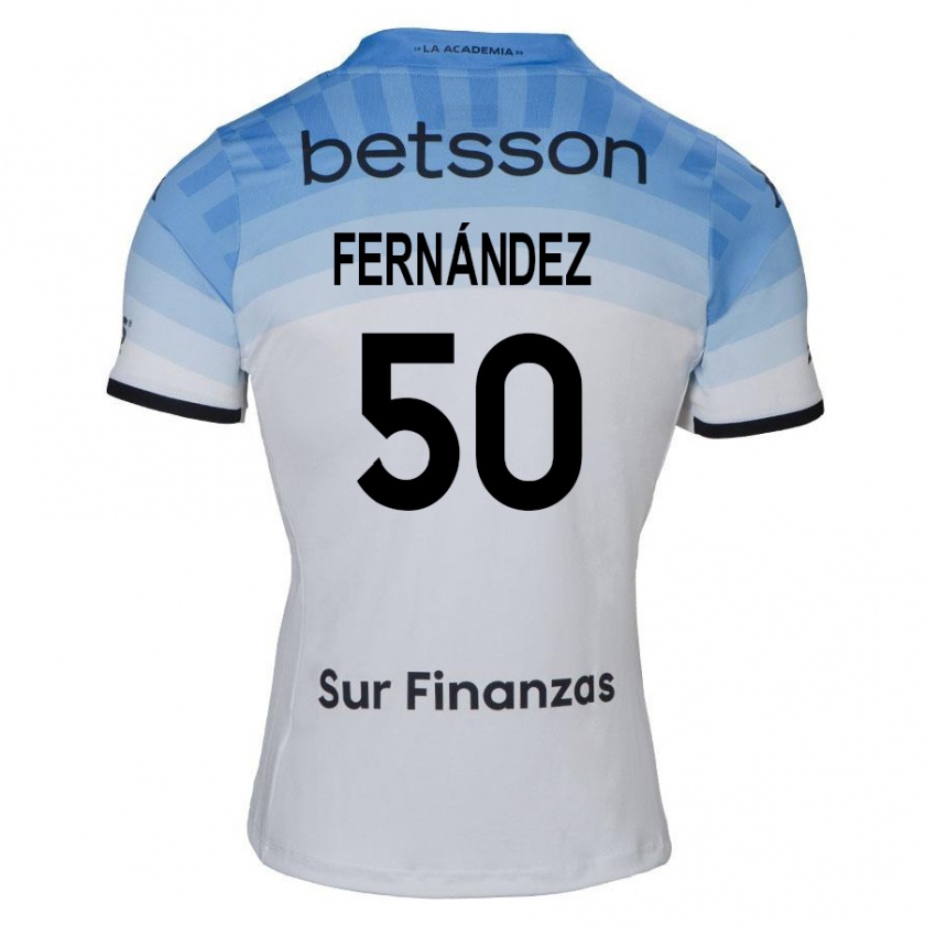 Kandiny Férfi Román Fernández #50 Fehér Kék Fekete Idegenbeli Jersey 2024/25 Mez Póló Ing