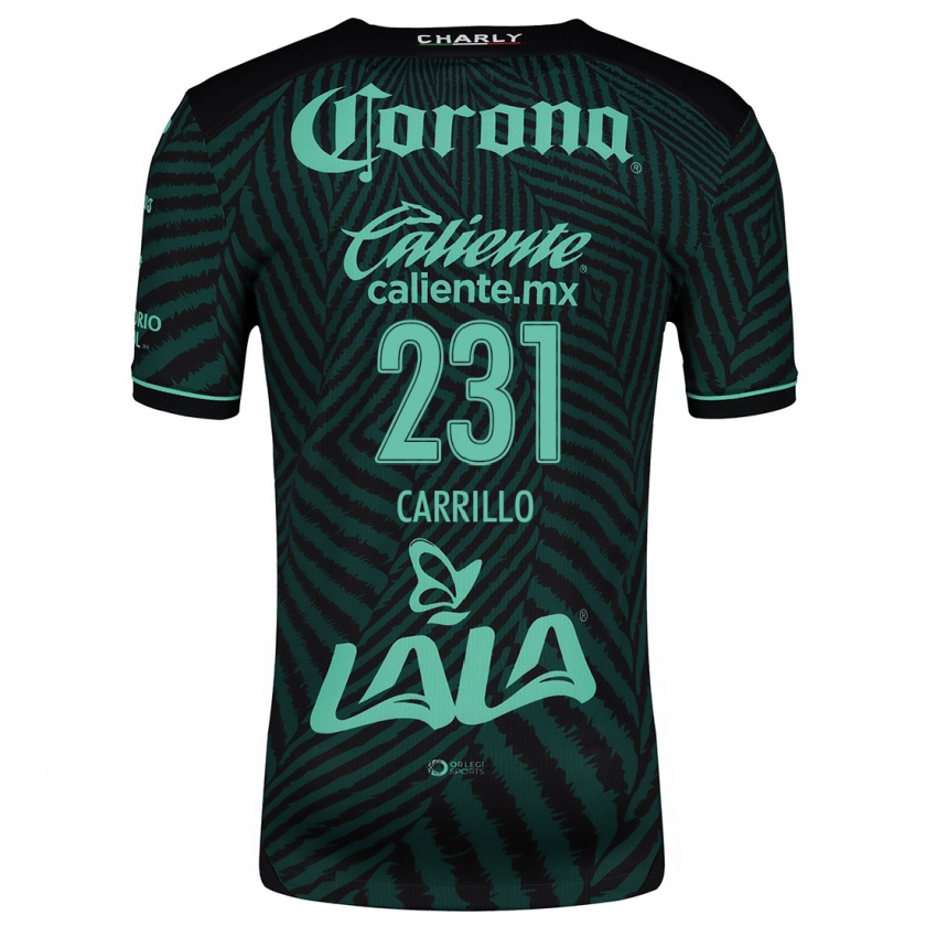 Kandiny Férfi Ángel Carrillo #231 Fekete Zöld Idegenbeli Jersey 2024/25 Mez Póló Ing