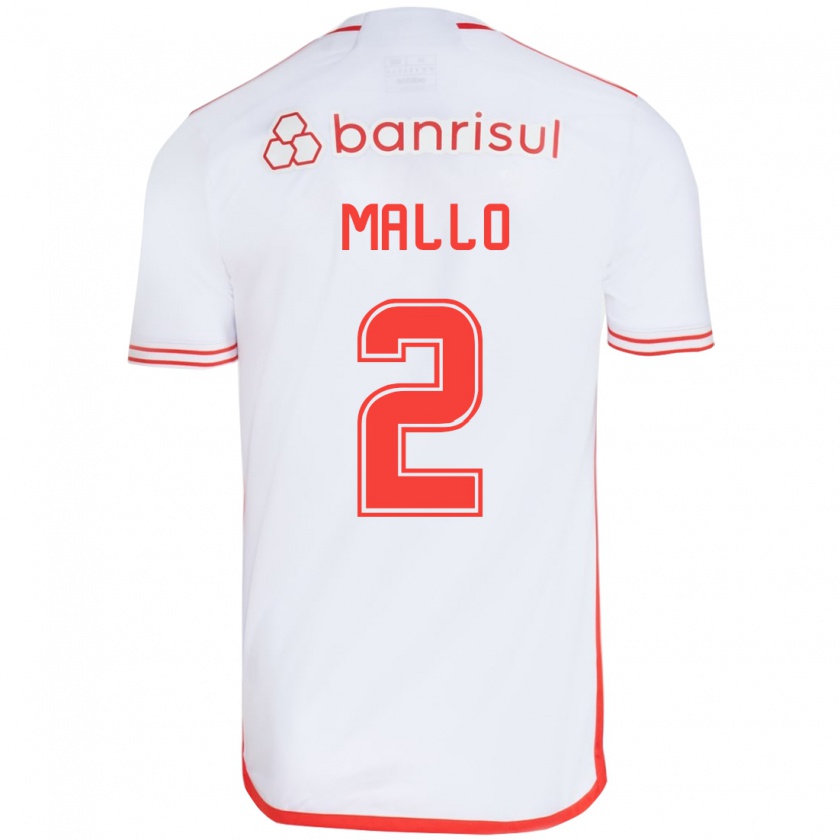 Kandiny Férfi Hugo Mallo #2 Fehér Piros Idegenbeli Jersey 2024/25 Mez Póló Ing