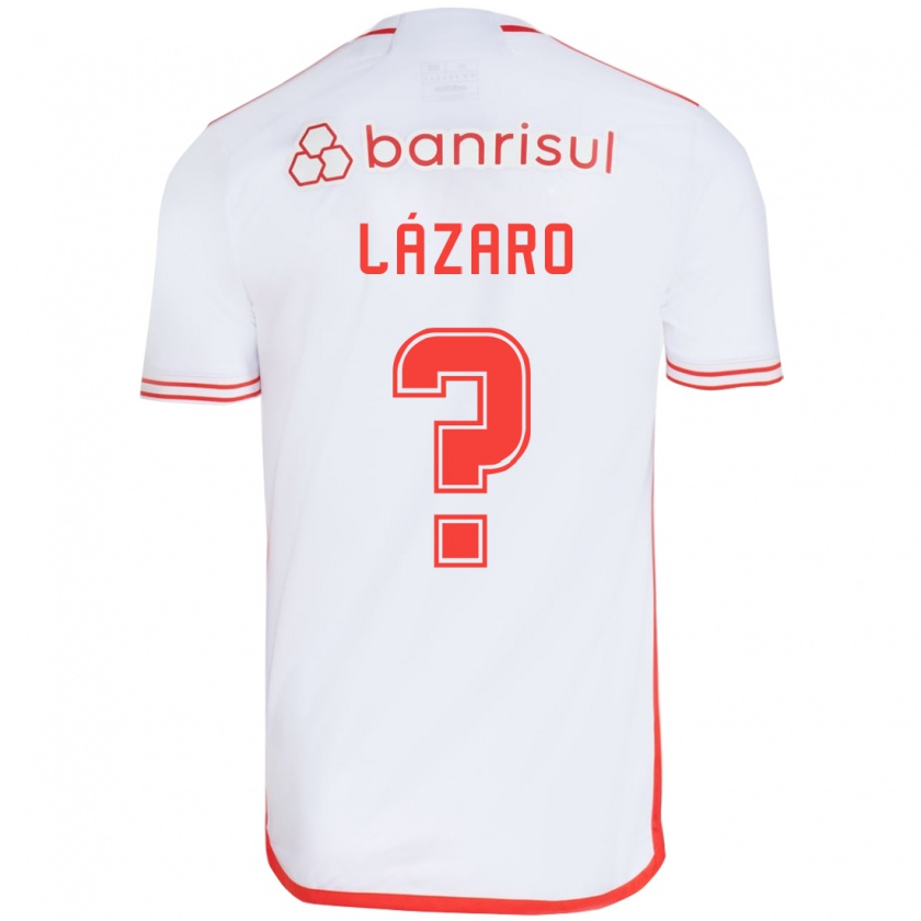 Kandiny Férfi Lázaro #0 Fehér Piros Idegenbeli Jersey 2024/25 Mez Póló Ing