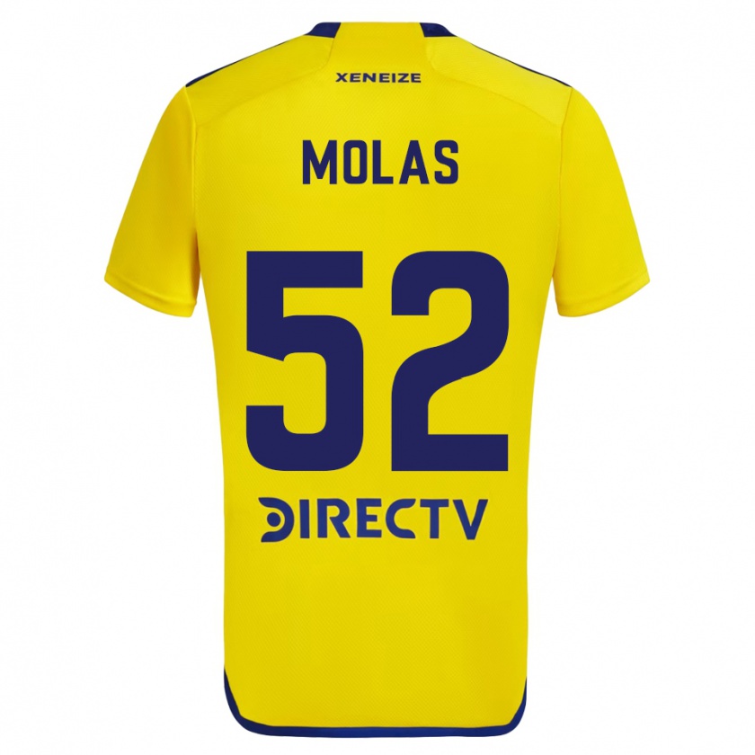 Kandiny Férfi Walter Molas #52 Sárga Kék Idegenbeli Jersey 2024/25 Mez Póló Ing