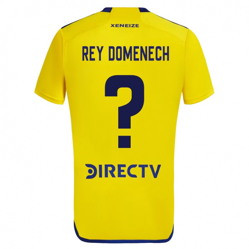 Kandiny Férfi Camilo Rey Domenech #0 Sárga Kék Idegenbeli Jersey 2024/25 Mez Póló Ing