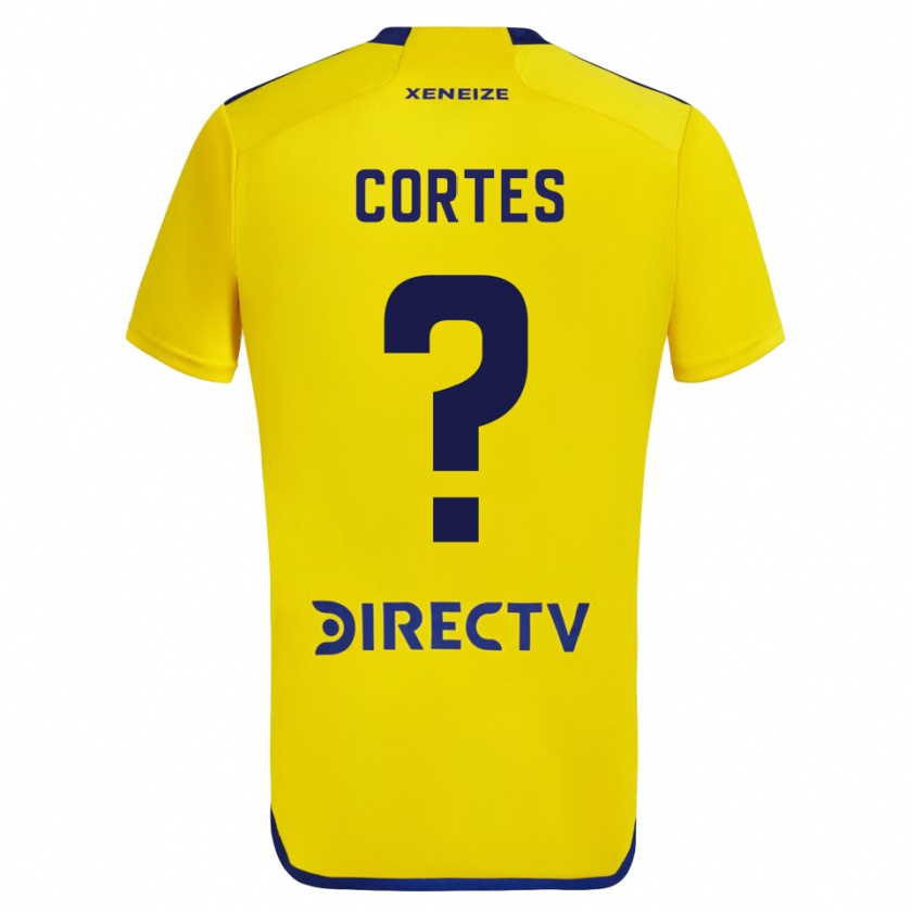 Kandiny Férfi Brandon Cortés #0 Sárga Kék Idegenbeli Jersey 2024/25 Mez Póló Ing