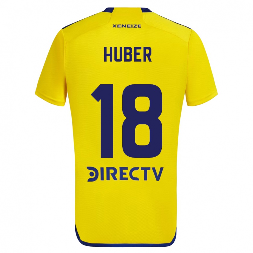 Kandiny Férfi Clarisa Huber #18 Sárga Kék Idegenbeli Jersey 2024/25 Mez Póló Ing