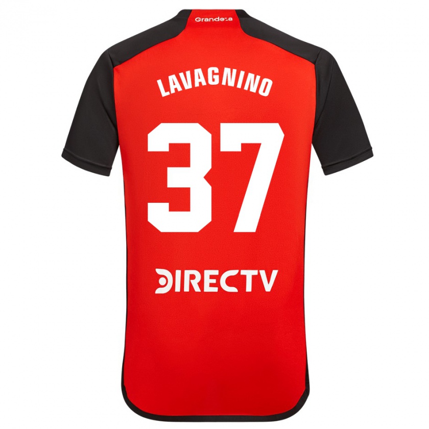 Kandiny Férfi Lucas Lavagnino #37 Piros Fekete Fehér Idegenbeli Jersey 2024/25 Mez Póló Ing