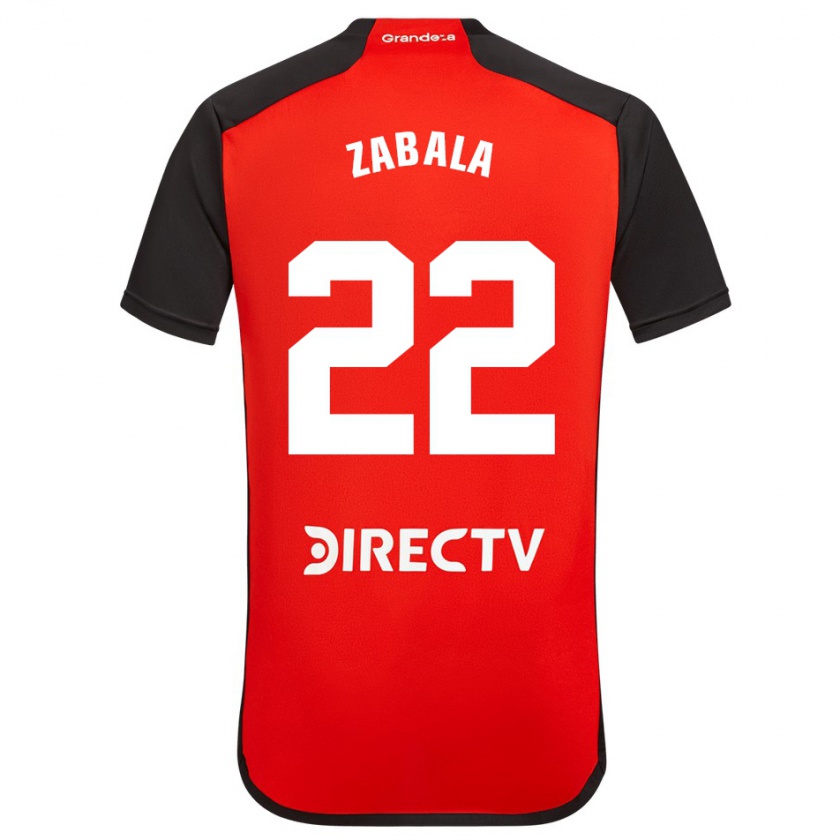 Kandiny Férfi Daniel Zabala #22 Piros Fekete Fehér Idegenbeli Jersey 2024/25 Mez Póló Ing