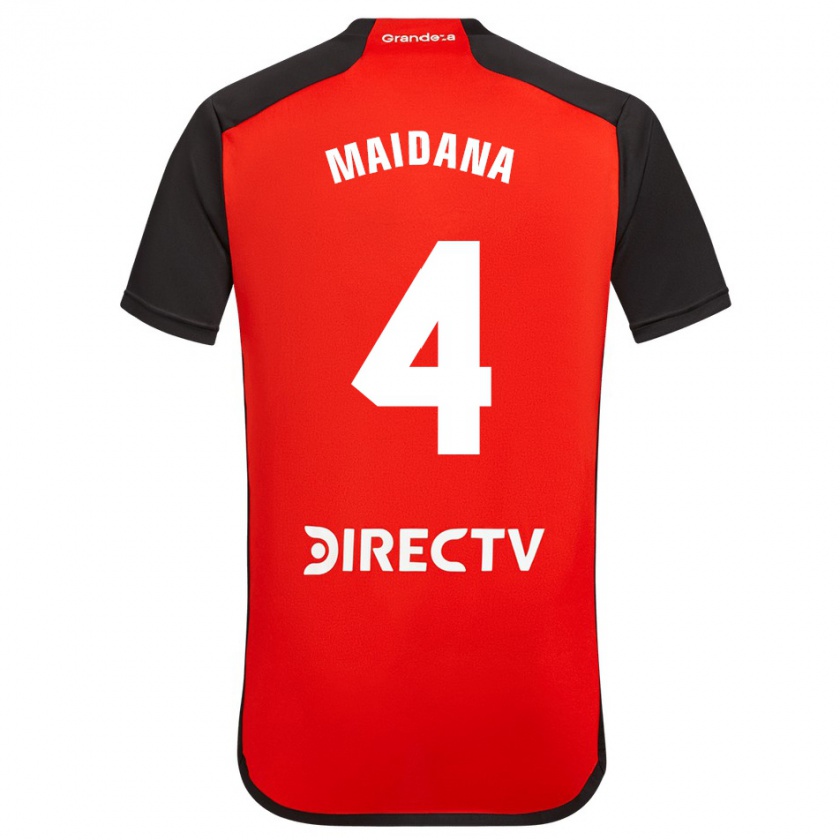 Kandiny Férfi Jonatan Maidana #4 Piros Fekete Fehér Idegenbeli Jersey 2024/25 Mez Póló Ing