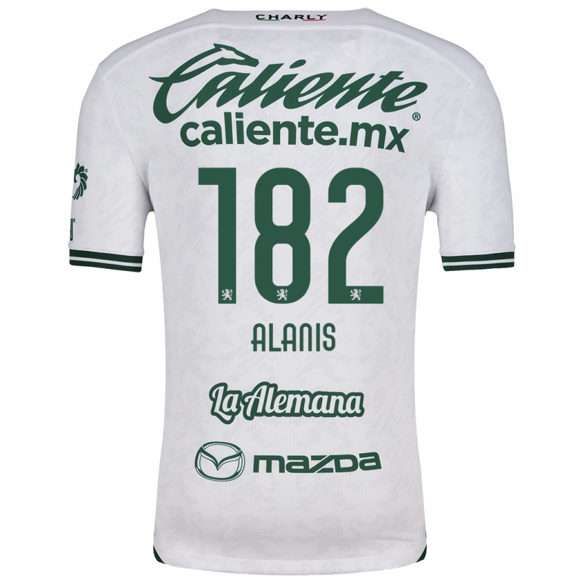 Kandiny Férfi Alejandro Alanís #182 Fehér Zöld Idegenbeli Jersey 2024/25 Mez Póló Ing