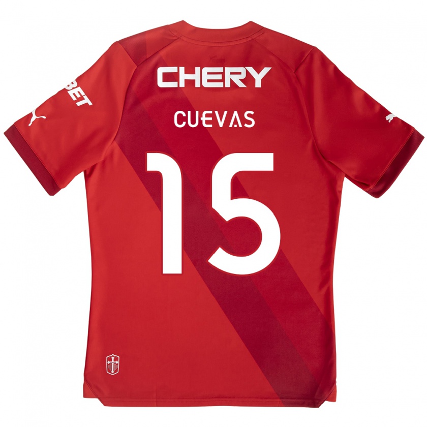 Kandiny Férfi Cristian Cuevas #15 Piros Fehér Idegenbeli Jersey 2024/25 Mez Póló Ing