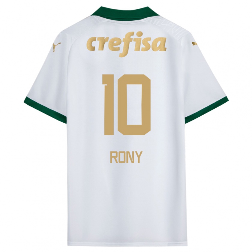 Kandiny Férfi Rony #10 Fehér Zöld Idegenbeli Jersey 2024/25 Mez Póló Ing