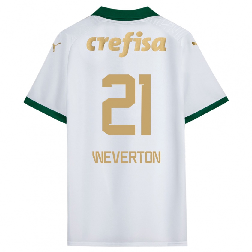 Kandiny Férfi Weverton #21 Fehér Zöld Idegenbeli Jersey 2024/25 Mez Póló Ing