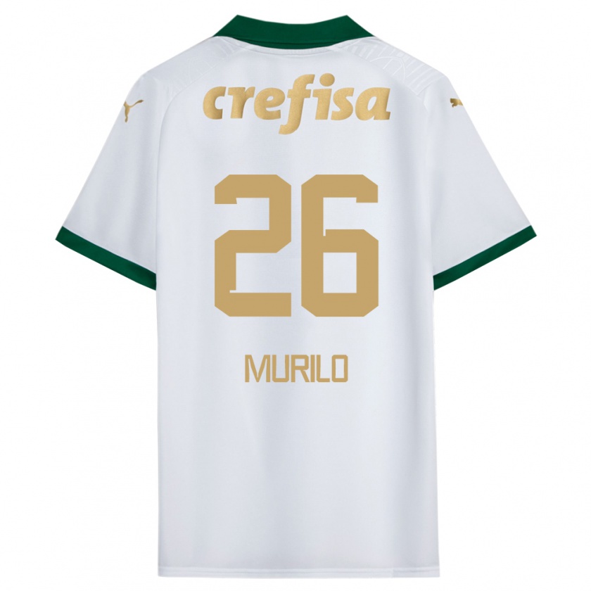 Kandiny Férfi Murilo #26 Fehér Zöld Idegenbeli Jersey 2024/25 Mez Póló Ing