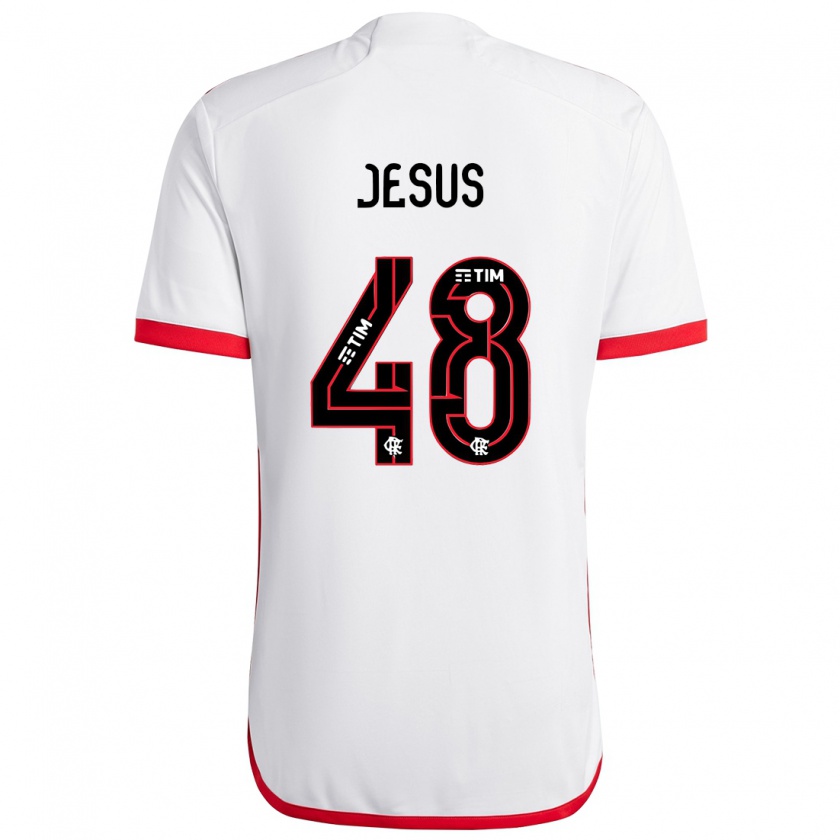 Kandiny Férfi Igor Jesus #48 Fehér Piros Idegenbeli Jersey 2024/25 Mez Póló Ing