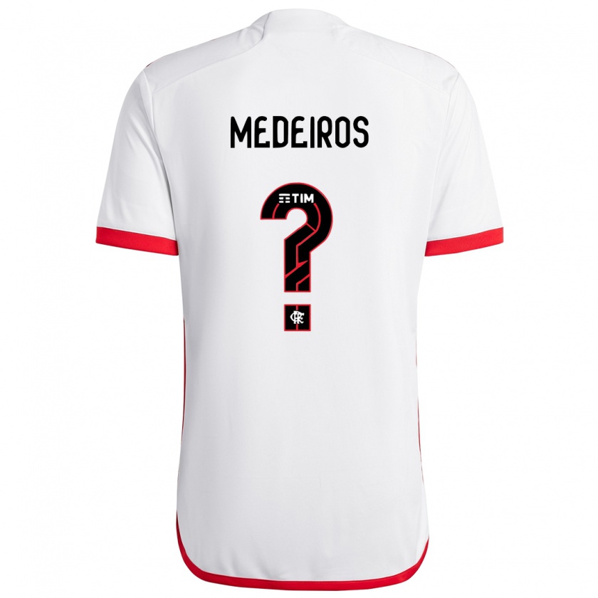 Kandiny Férfi Thiago Medeiros #0 Fehér Piros Idegenbeli Jersey 2024/25 Mez Póló Ing