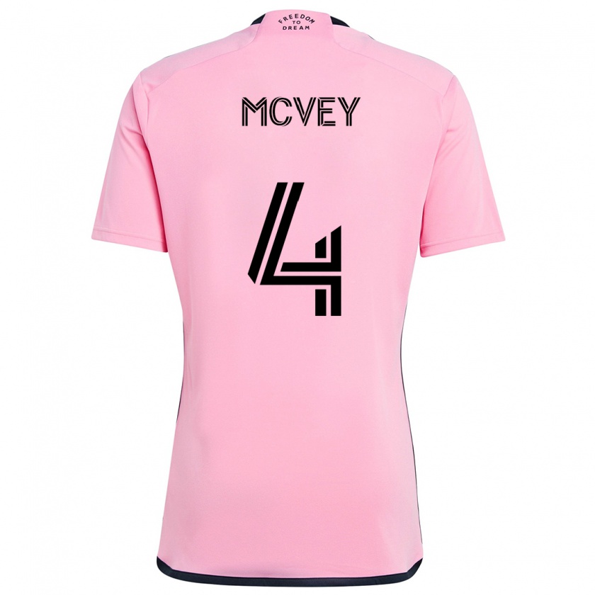 Kandiny Női Christopher Mcvey #4 Rózsaszín Hazai Jersey 2024/25 Mez Póló Ing