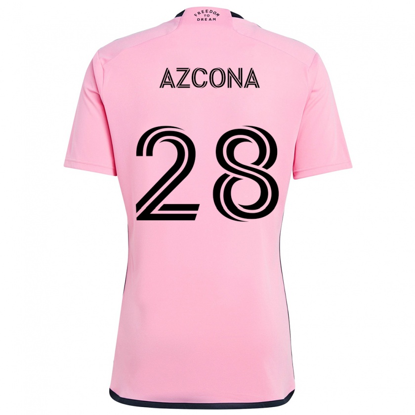 Kandiny Női Edison Azcona #28 Rózsaszín Hazai Jersey 2024/25 Mez Póló Ing