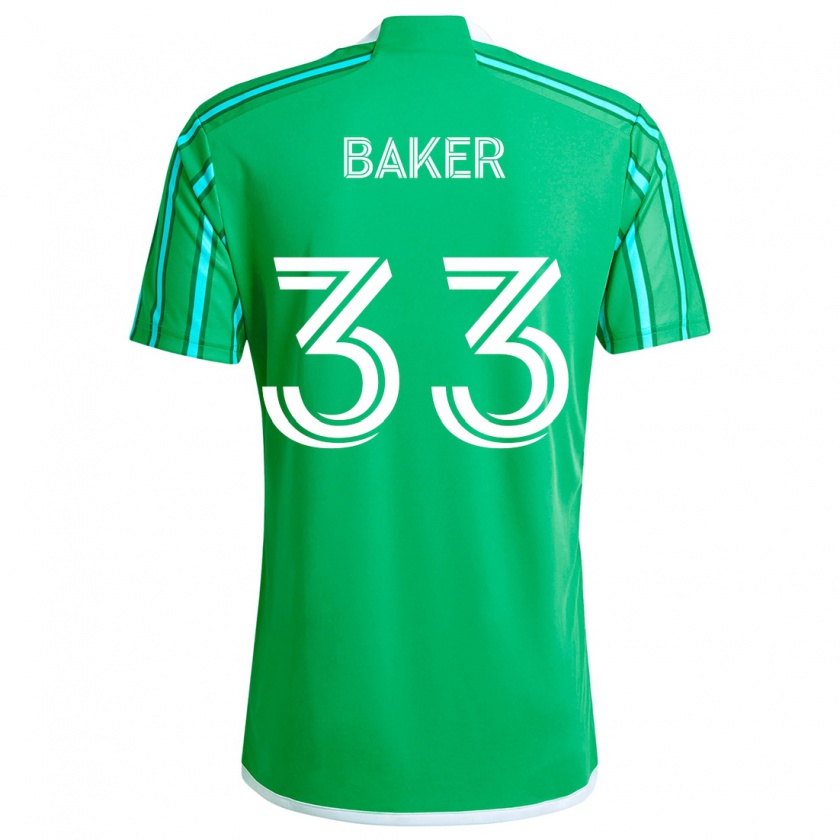 Kandiny Női Cody Baker #33 Zöld Fehér Hazai Jersey 2024/25 Mez Póló Ing