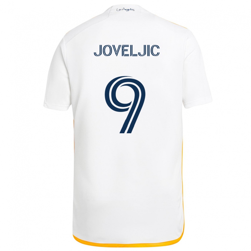 Kandiny Női Dejan Joveljic #9 Fehér Sárga Hazai Jersey 2024/25 Mez Póló Ing