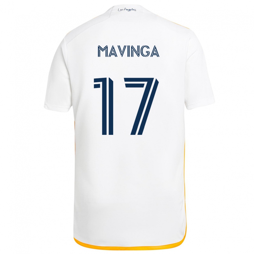 Kandiny Női Chris Mavinga #17 Fehér Sárga Hazai Jersey 2024/25 Mez Póló Ing