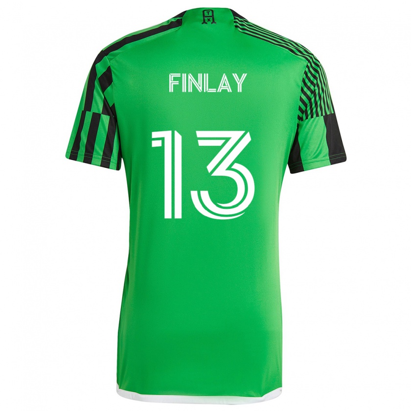 Kandiny Női Ethan Finlay #13 Zöld Fekete Hazai Jersey 2024/25 Mez Póló Ing