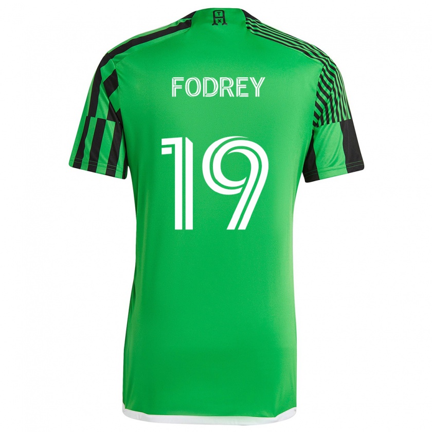 Kandiny Női Cj Fodrey #19 Zöld Fekete Hazai Jersey 2024/25 Mez Póló Ing