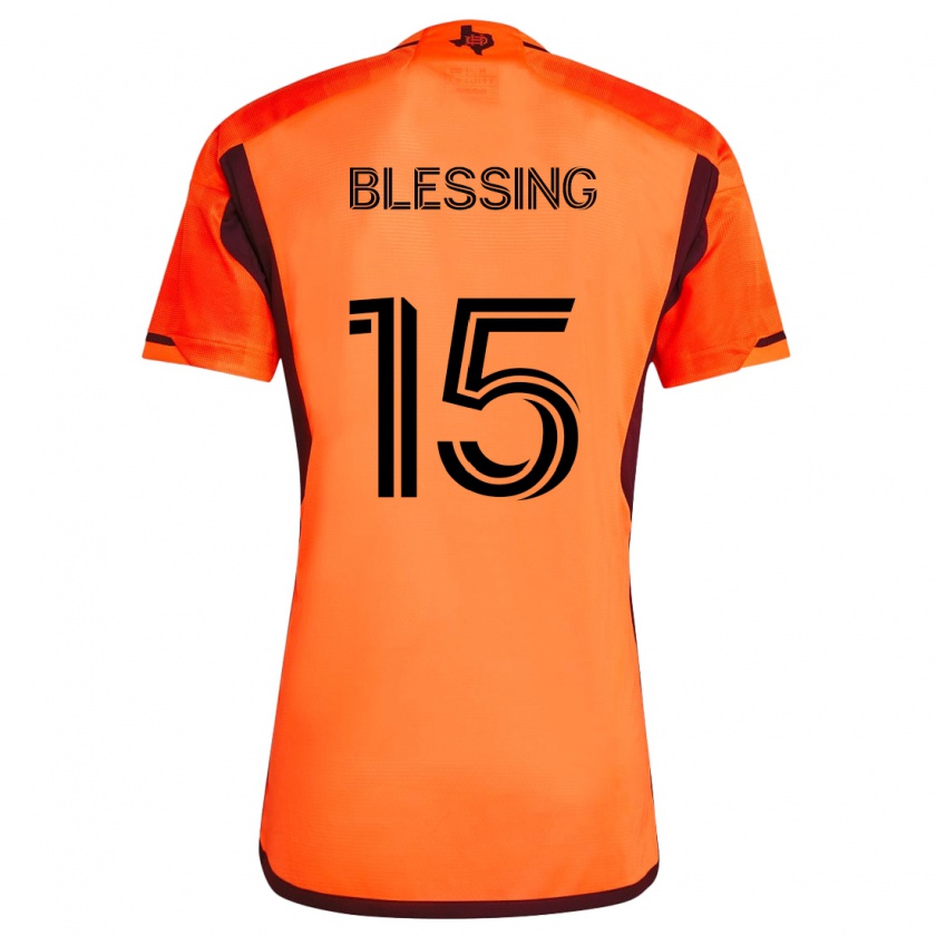 Kandiny Női Latif Blessing #15 Narancs Fekete Hazai Jersey 2024/25 Mez Póló Ing