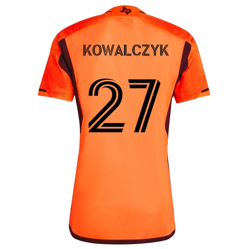 Kandiny Női Sebastian Kowalczyk #27 Narancs Fekete Hazai Jersey 2024/25 Mez Póló Ing