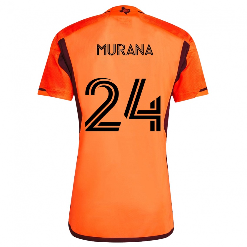 Kandiny Női Mujeeb Murana #24 Narancs Fekete Hazai Jersey 2024/25 Mez Póló Ing