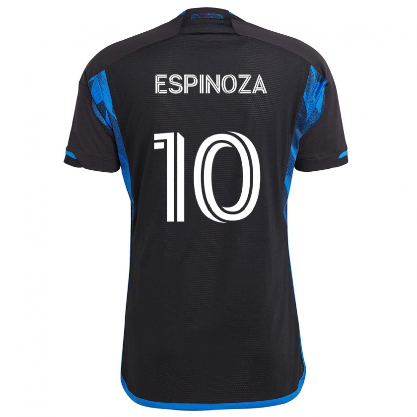 Kandiny Női Cristian Espinoza #10 Kék Fekete Hazai Jersey 2024/25 Mez Póló Ing