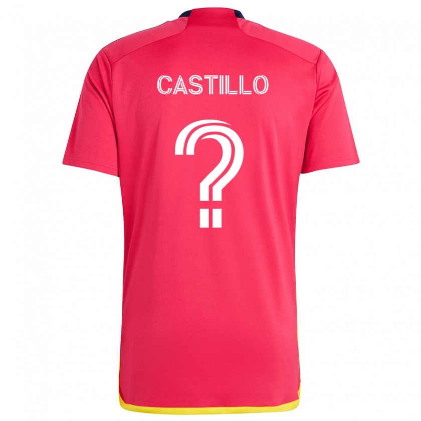 Kandiny Női Jayson Castillo #0 Piros Kék Hazai Jersey 2024/25 Mez Póló Ing