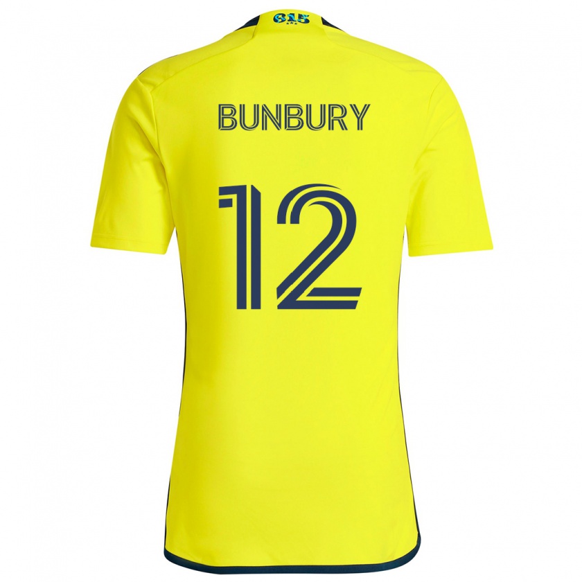 Kandiny Női Teal Bunbury #12 Sárga Kék Hazai Jersey 2024/25 Mez Póló Ing