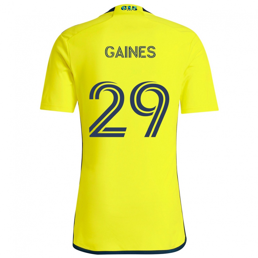 Kandiny Női Julian Gaines #29 Sárga Kék Hazai Jersey 2024/25 Mez Póló Ing