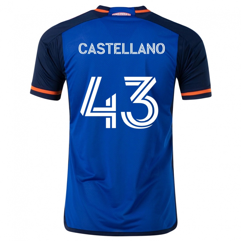 Kandiny Női Jesús Castellano #43 Kék Fehér Hazai Jersey 2024/25 Mez Póló Ing