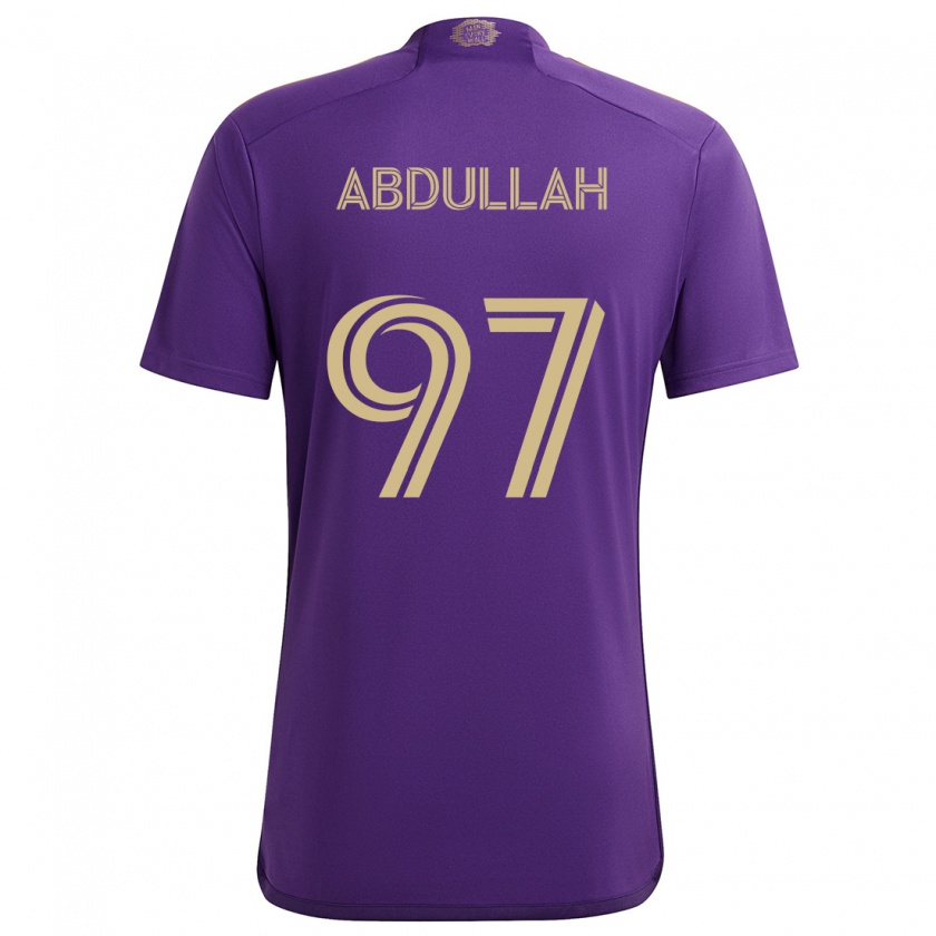 Kandiny Női Majed Abdullah #97 Lila Sárga Hazai Jersey 2024/25 Mez Póló Ing