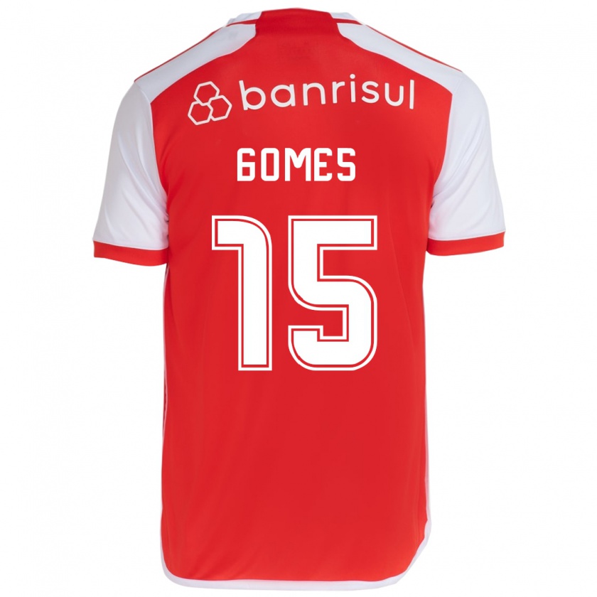 Kandiny Női Bruno Gomes #15 Piros Fehér Hazai Jersey 2024/25 Mez Póló Ing