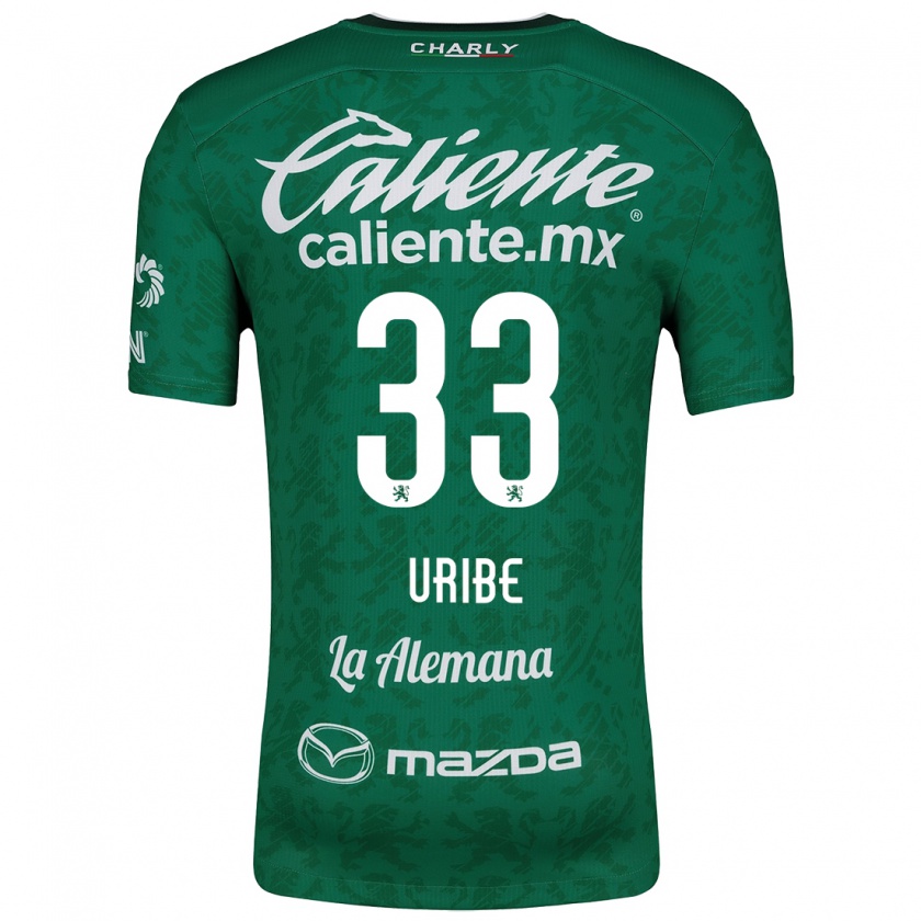 Kandiny Női Héctor Uribe #33 Zöld Fehér Hazai Jersey 2024/25 Mez Póló Ing