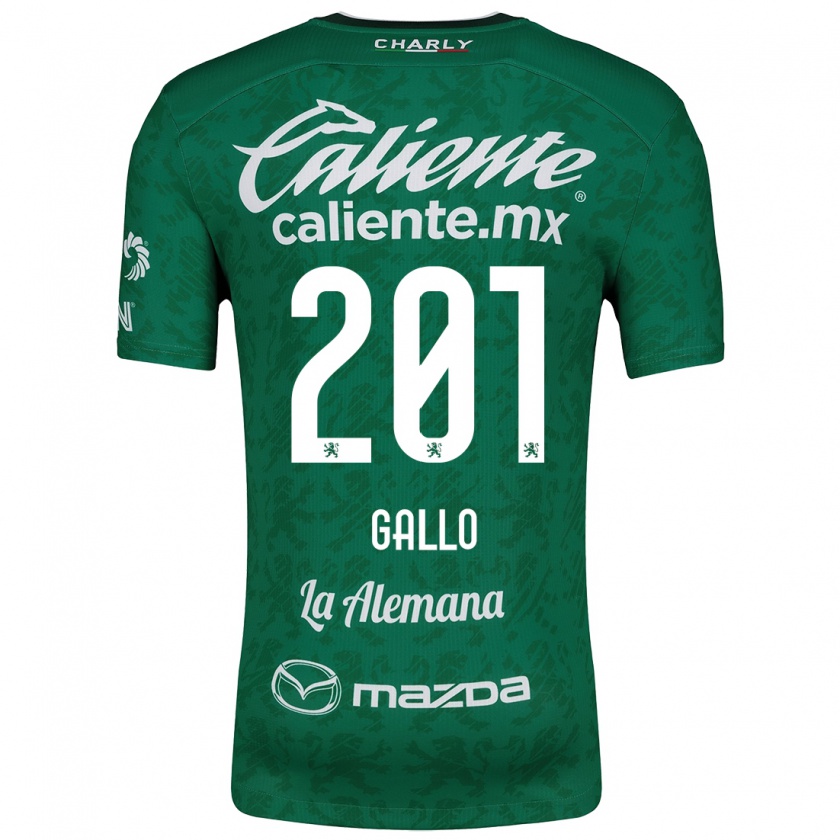 Kandiny Női Andrés Gallo #201 Zöld Fehér Hazai Jersey 2024/25 Mez Póló Ing