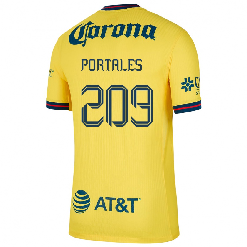 Kandiny Női Walter Portales #209 Sárga Kék Hazai Jersey 2024/25 Mez Póló Ing