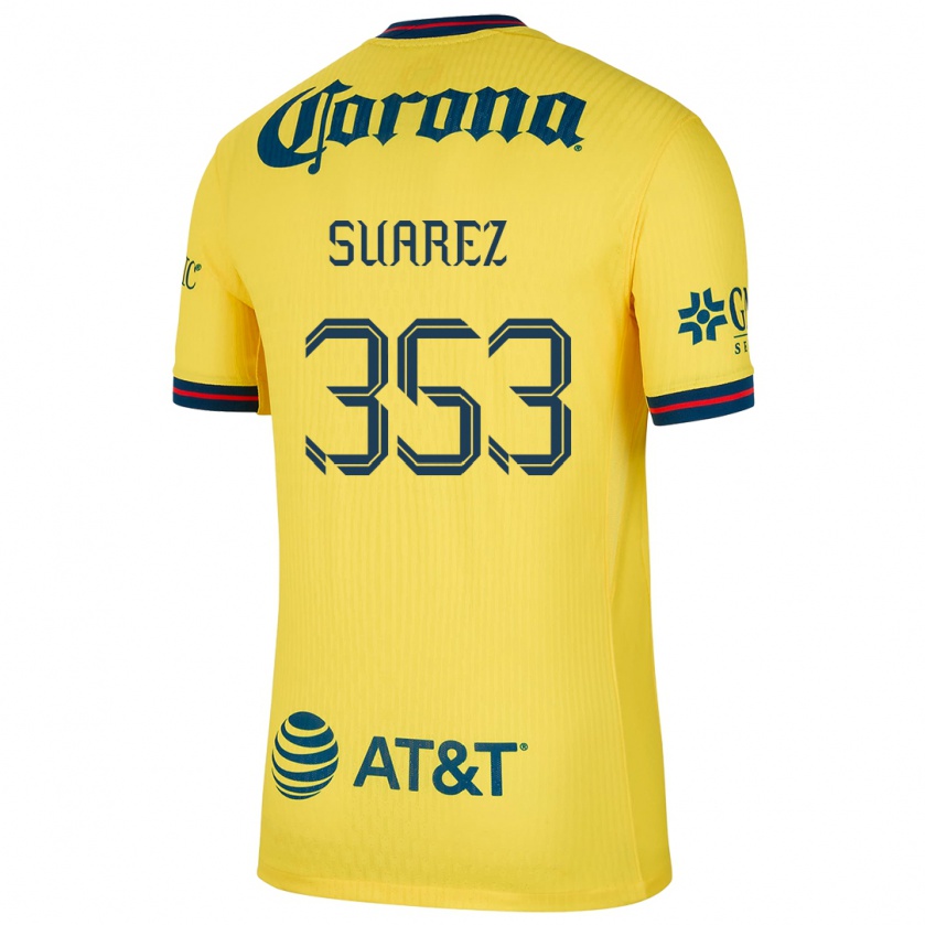 Kandiny Női Irwin Suarez #353 Sárga Kék Hazai Jersey 2024/25 Mez Póló Ing