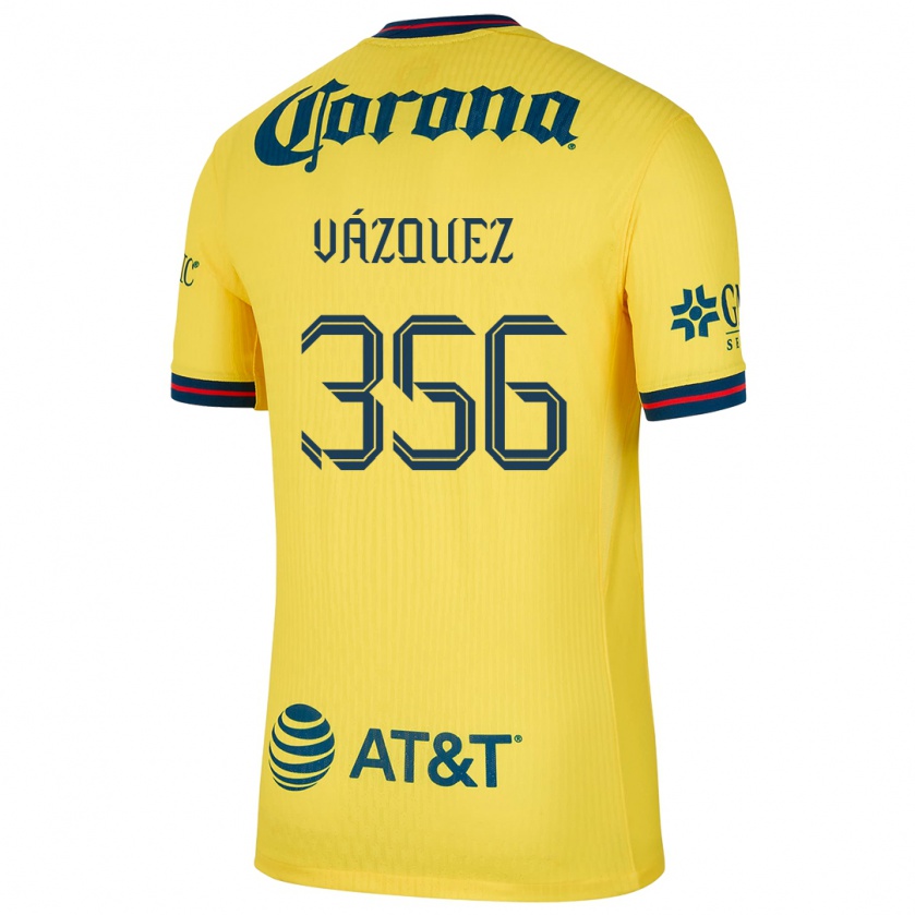 Kandiny Női Omar Vázquez #356 Sárga Kék Hazai Jersey 2024/25 Mez Póló Ing