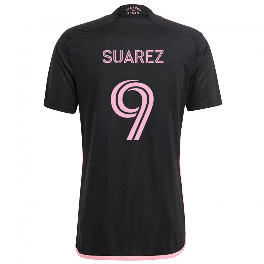 Kandiny Női Luis Suárez #9 Fekete Idegenbeli Jersey 2024/25 Mez Póló Ing