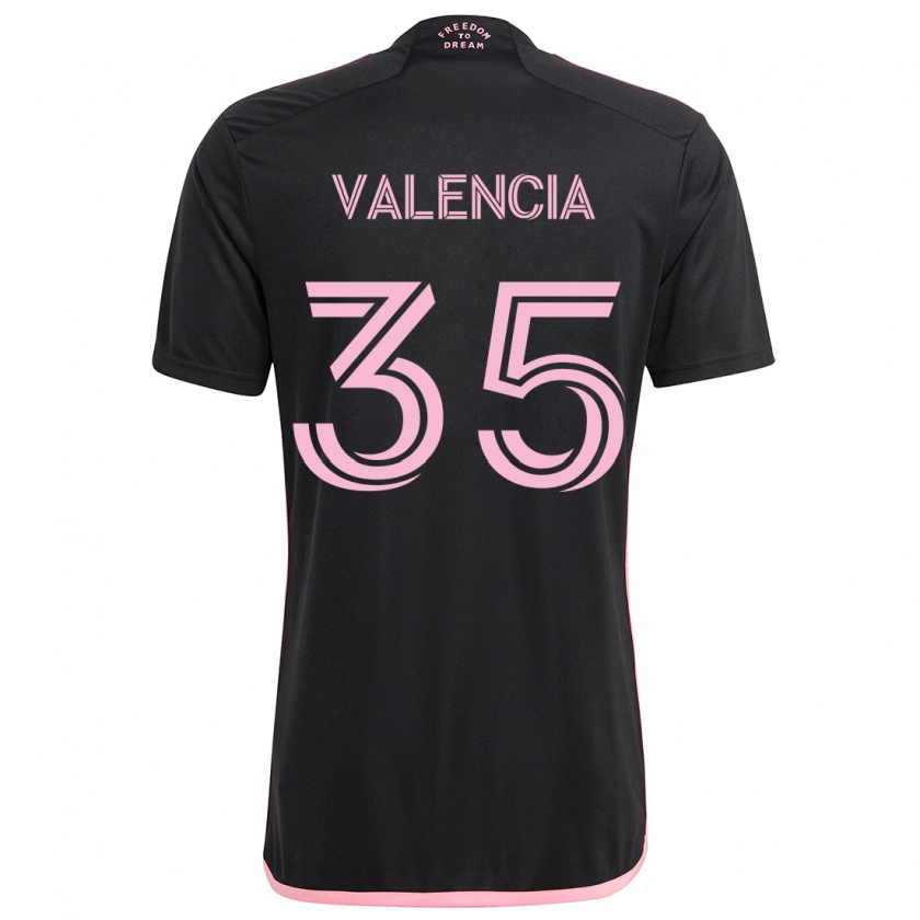 Kandiny Női Felipe Valencia #35 Fekete Idegenbeli Jersey 2024/25 Mez Póló Ing