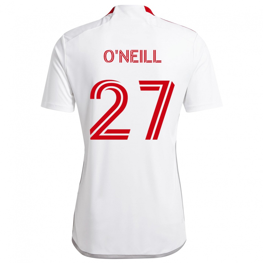 Kandiny Női Shane O'neill #27 Fehér Piros Idegenbeli Jersey 2024/25 Mez Póló Ing