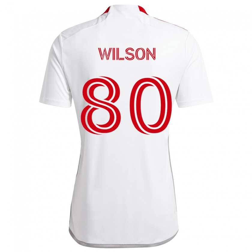 Kandiny Női Shafique Wilson #80 Fehér Piros Idegenbeli Jersey 2024/25 Mez Póló Ing