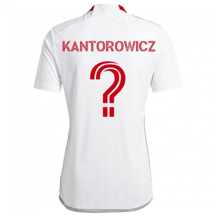 Kandiny Női Dominic Kantorowicz #0 Fehér Piros Idegenbeli Jersey 2024/25 Mez Póló Ing